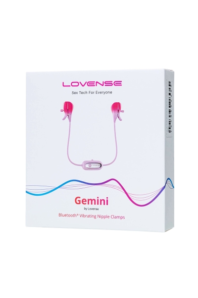 Вибромассажер для сосков "Lovense" Gemini, TPE, розовый, ABS-пластик - Фотография №3
